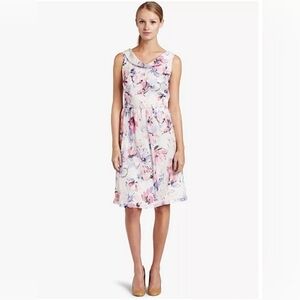 Pendleton Pink and Purple Sleeveless Silk Floral Sundress